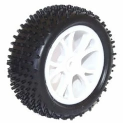 FTX Vantage Front Buggy Tyres Mounted On White Wheels - 1 Pair