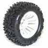 FTX Carnage Tyres Mounted On White Wheels - 1 Pair