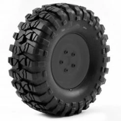 FTX Outback Pre-Mounted Steel Lug/Tyre (2) - Black -FTX Sales FTX8172B 2