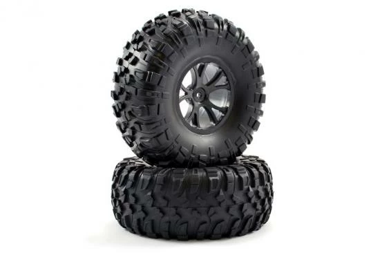 FTX Outlaw Pre-Mounted Wheels + Tyres - Black 4 FTX Outlaw Pre-Mounted Wheels + Tyres - Black - Image 2