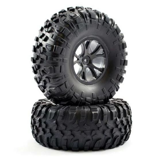 FTX Outlaw Pre-Mounted Wheels + Tyres - Black 3 FTX Outlaw Pre-Mounted Wheels + Tyres - Black