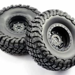 FTX Mauler 2.2 All Terrain Tyres Pre-Glued On Black Wheels -FTX Sales FTX8766B 2