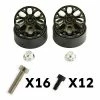 FTX Texan 1/10 8-Spoke Black Beadlock Wheel (Pr) -FTX Sales FTX9875BK x